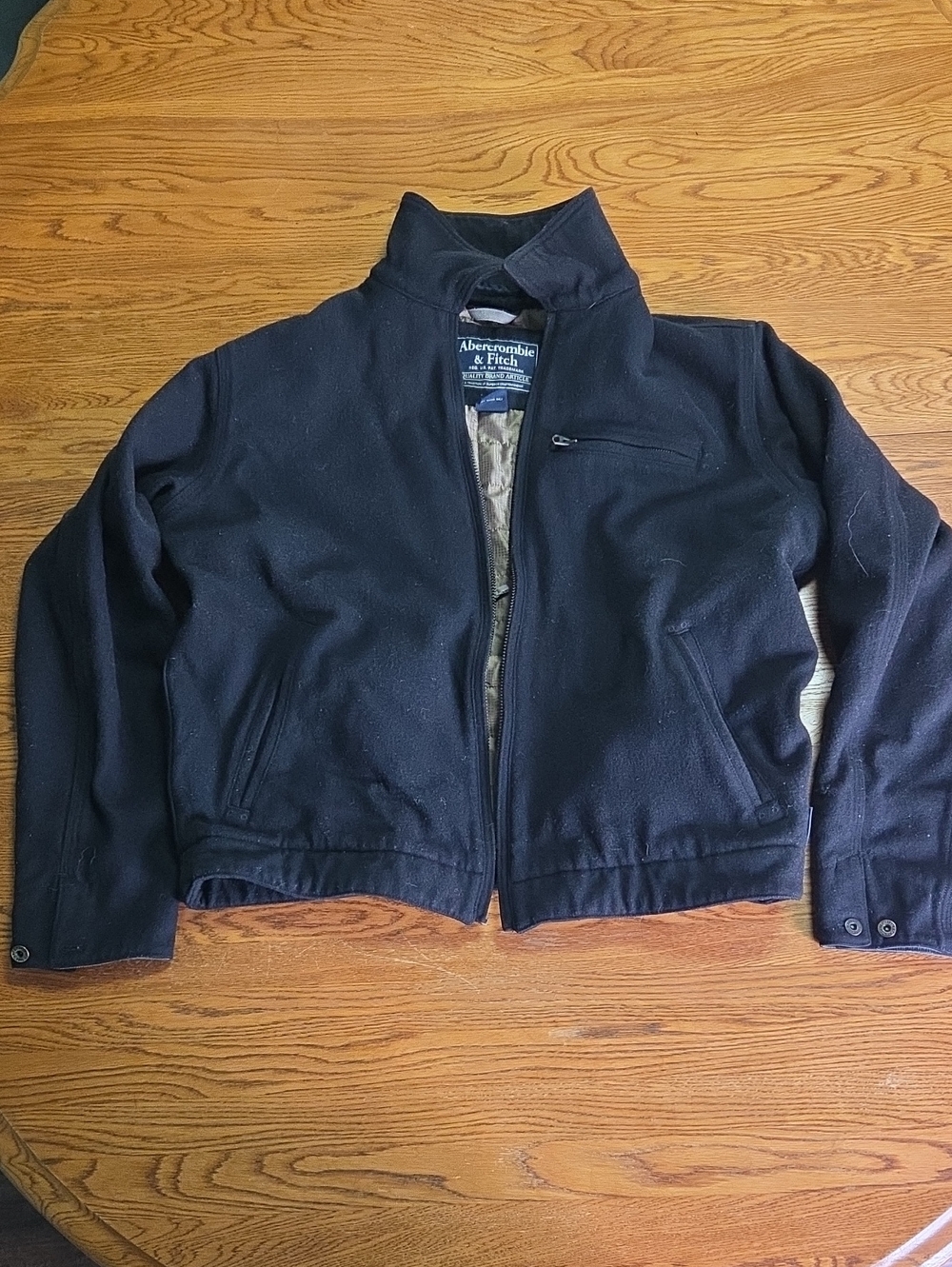 Abercrombie & Fitch Men's Black Zip Jacket